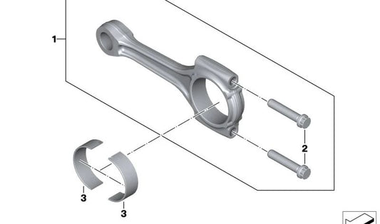 Biela articulada OEM 11248414509 para motos BMW R 18, R 18 Classic, R 18 B, R 18 Transcontinental. Original BMW Motorrad.