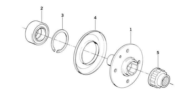 Buje delantero OEM 31221141022 para BMW E34 525i xDrive. Compatible con modelos de cambio manual y automático con tracción total (años 1991-1996). Original BMW.