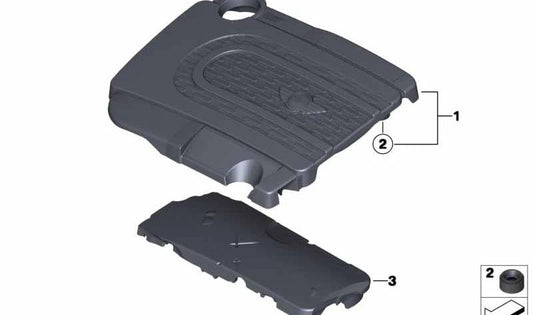 Cubierta acústica del motor OEM 11147811920 para MINI R56, R55 Clubman, R57 Cabrio, R58 Coupé, R59 Roadster, R60 Countryman, R61 Paceman. Original MINI.