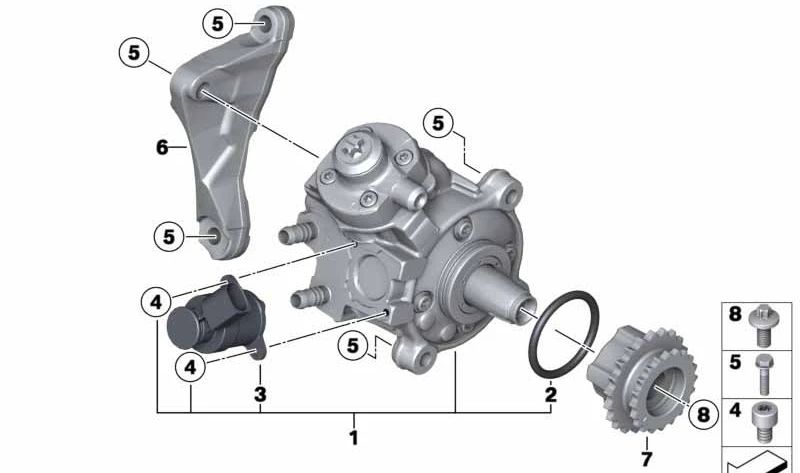 Soporte de alta presión OEM 13518599773 para BMW F20, F21, F22, E90, E91, E92, E93, F30, F31, F34, F32, F33, F36, F07, F10, F11, F06, F12, F13, F01, F02, E84, F25, F26, E70, F15, E71, F16 y MINI R55, R56, R57, R58, R59, R60, R61. Original BMW y MINI