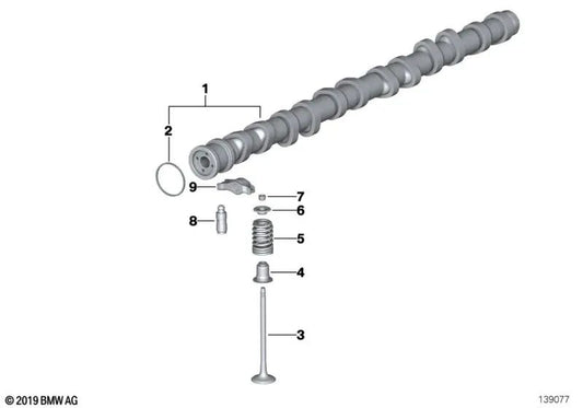 Exhaust valve for BMW E90, E91, E92, E93, E60N, E61N, F10, F11, E63N, E64N (OEM 11347552953). Original BMW