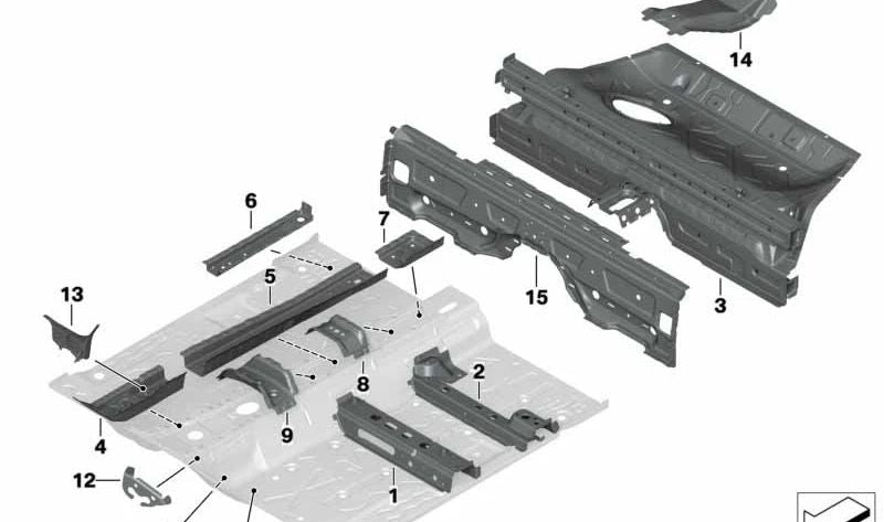 Prolongación soporte del motor detrás OEM 41117361187 para MINI F56, F56 LCI, F66, F65, Cabrio F57... y más. Original MINI.