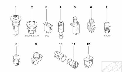 Toma de corriente / encendedor OEM 61346977679 para BMW F30, F31, F34, F35, F80, F32, F33, F36, F82, F83, E39, E38, E70, F15, F85, F16, F86, E52. Original BMW.