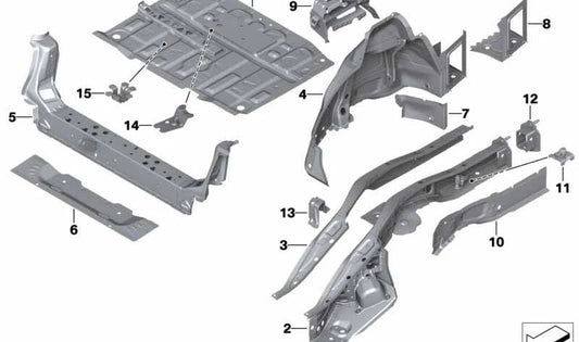 Larguero superior izquierdo OEM 41007402389 para MINI Clubman F54, Countryman F60, X2 F39... y más. Original MINI.