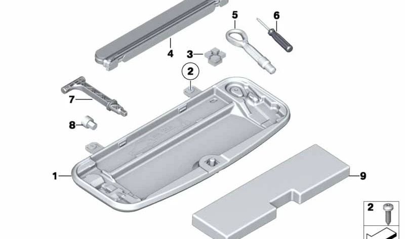 OEM toolbox 7110678443 for BMW F01, F02, F04. Original BMW.