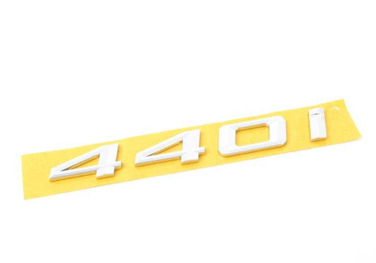 Rear "Letters" 440i emblem for BMW F32, F33, F36. Original BMW.