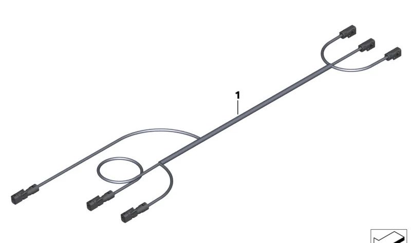 Cable de antena OEM 61127924544 para sistema de sonido en BMW Motorrad R1250RT, R1200RT. Original BMW Motorrad.