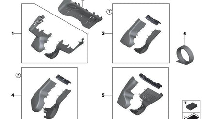 Tapa interior retrovisor OEM 51169108983 para BMW F91, F92, F93, G14, G15, G16, G22. Pieza original BMW.
