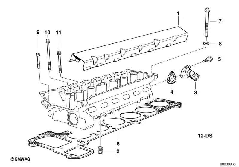 BMW Deck 3 E36, E46, Serie 5 E34, E39, E60, E61, 7 E38 -Serie, E65, E66, X3 E83, X5 E53, Z4 E85 (OEM 11121740163). Original BMW