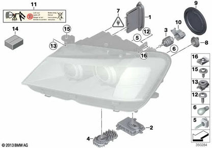 Left protective cover for BMW X3 F25, X4 F26 (OEM 63117332085). Original BMW.