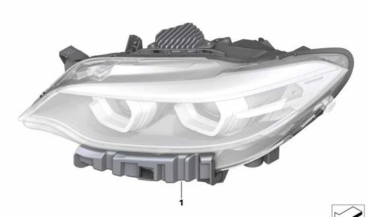 Faro delantero derecho LED AHL High OEM 63117469788 para BMW F22, F23, F87. Compatible con versiones LCI. Pieza original BMW.