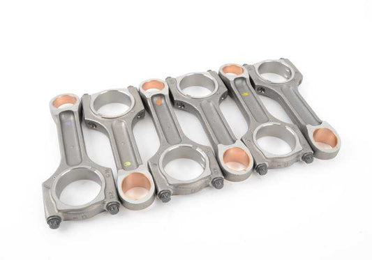 Juego de bielas OEM 11247798368 para BMW E46, E90, E91, E92, E93, E60, E61, E63, E64, E65, E66, E83, E53, E70, E71. Original BMW.