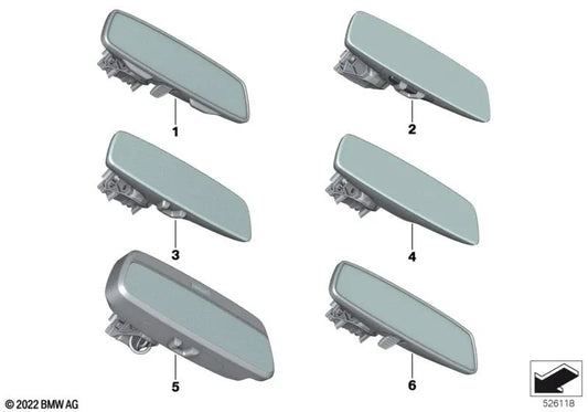 Specchio interno manuale / LED per BMW U11, U12 (OEM 51169471734). BMW originale