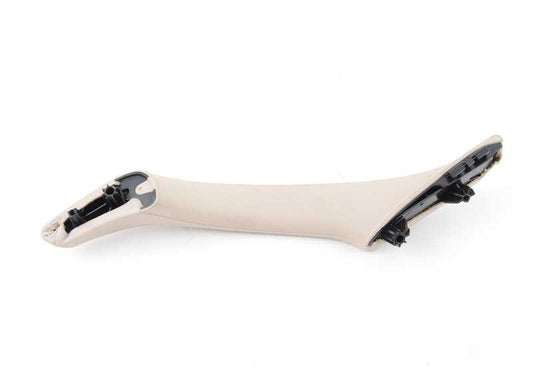 Manilla izquierda color Oyster OEM 51417225857 para BMW Serie 5 F10, F11, F10 LCI, F11 LCI. Original BMW.