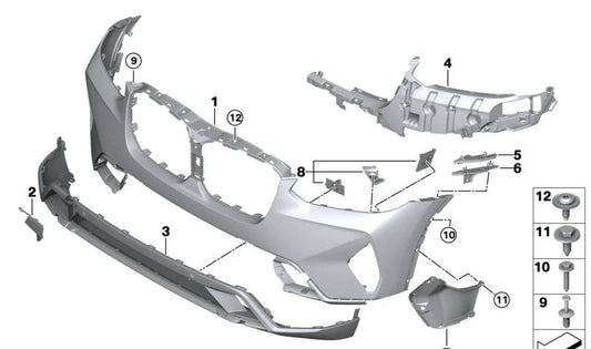 Mantelparrales druckerte Form für BMW G01N, G02N (OEM 5115A45DC8). Original BMW