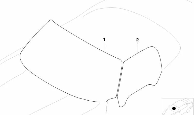 Parabrisas delantero verde con banda parasol OEM 51317026013 para BMW E52 (Z8). Cristal original BMW, ideal para sustituir el parabrisas con las mismas especificaciones de fábrica.