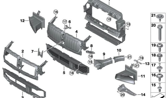 Air duct for BMW 4 Series, G26 (OEM 51748096517). Original BMW.