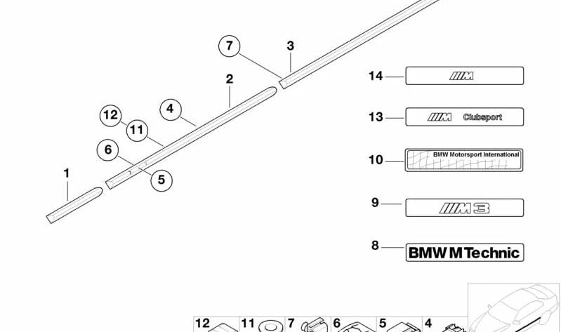 EMBLEMA Clubsport OEM 51132495560 para BMW E36 {318is, 320i} Compatível com modelos fabricados entre 1991 e 1999. Acessório original da BMW.