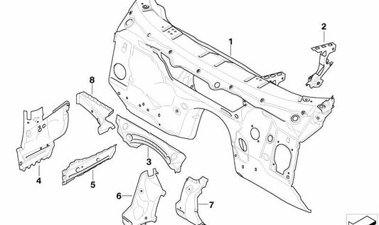 Soporte de columna de dirección OEM 41143404334 para BMW X3 E83, E83N. Original BMW.