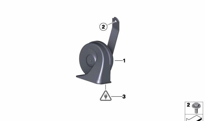 Bocina grave electrónica OEM 61339810112 para MINI R60, R61 (Cooper, Cooper ALL4, Cooper D). Original MINI.