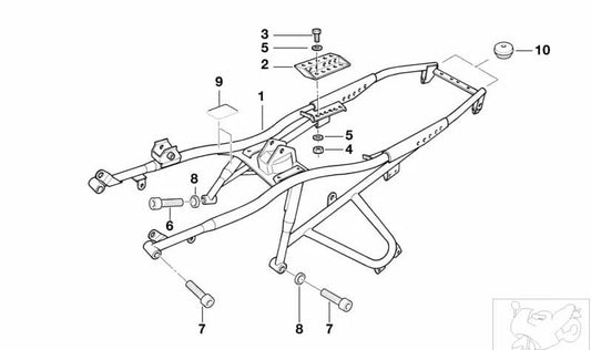 Lámina OEM 46542315901 para motos BMW R1200GS, F800GS, K1300S, RnineT... y más. Original BMW Motorrad.