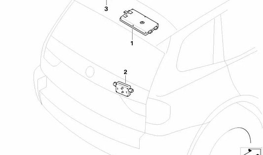 Receptor para mando a distancia OEM 65203452096 para BMW X3 (E83). Original BMW.