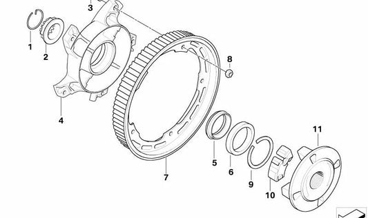 Caja de transmisión trasera OEM 33117678296 para motos BMW F 800 GT, F 800 S, F 800 ST. Original BMW Motorrad.