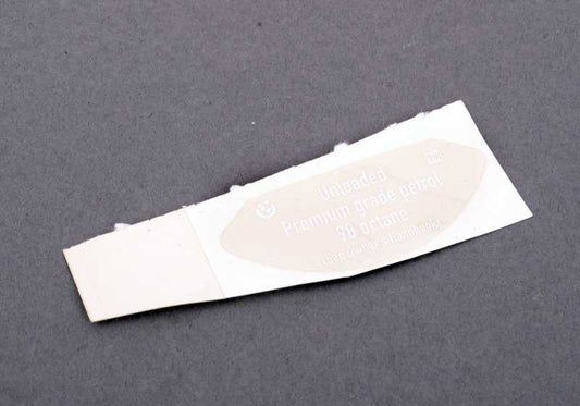 Étiquette adhésive "Super Fuel" OEM 71212122248 pour BMW E36. BMW d'origine.