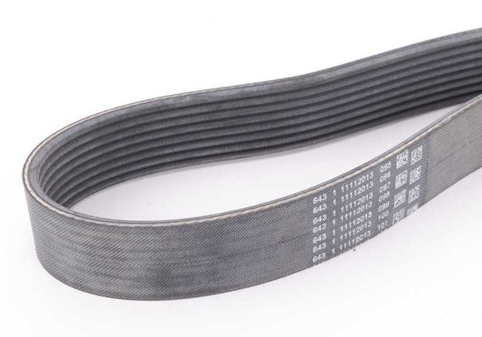 Correa poli V OEM 11287634195 para BMW F45 225xe, I12 i8, I15 i8. Compatible con modelos híbridos y eléctricos. Original BMW.