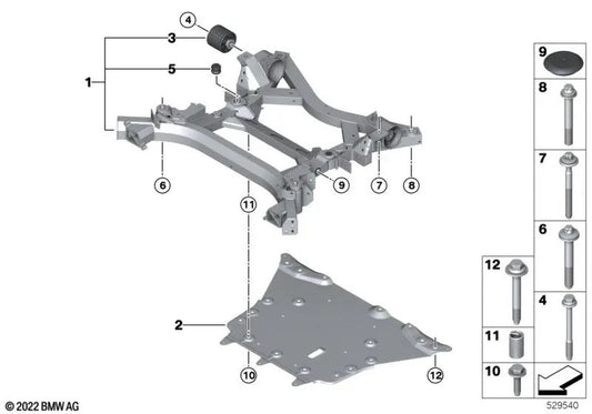 Vorderachsträger for BMW I20 (OEM 31116893165). Genuine BMW