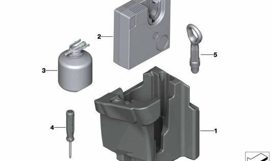 Bandeja organizadora OEM 71106872424 para BMW F40, F39. Accesorio interior original BMW para almacenaje en el sistema Mobility. Ideal para mantener objetos seguros y ordenados dentro del vehículo.