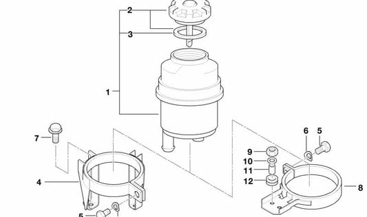 BMW Öltankstütze 3 E36 (OEM 32411093236). Original BMW