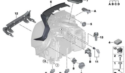 Kit de reparación para soportes de faros delanteros izquierdo y derecho OEM 63117931711 para BMW G01, F97, G08, G02, F98. Original BMW.
