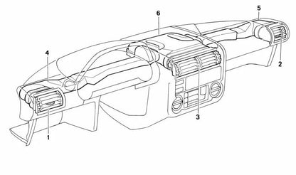 Rejilla de ventilación derecha OEM 64221381150 para BMW E30, Z1. Original BMW.