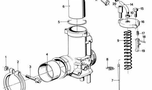 Resorte de deslizamiento para BMW (OEM 13111260879). Original BMW
