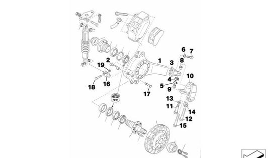 OEM -NUT 33332484801 für BMW E81, E82, E87, E88, F20, F21, F22, F23, E90, E91, E92, E93, F30, F31, F32, F33, F34, F36, X1 E84, x3 F25. Original BMW Stück.