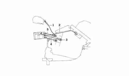 Cable Bowden para calefacción en el reposapiés OEM 64111384023 para BMW E34. Original BMW.