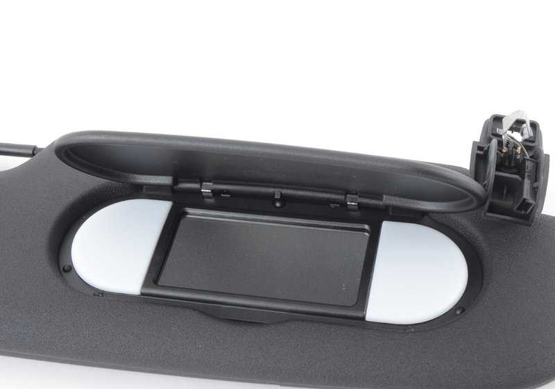 Parasol con etiqueta derecha OEM 51167382110 para MINI F56, F56 BEV, F56 LCI, F55, F55 LCI. Original MINI.