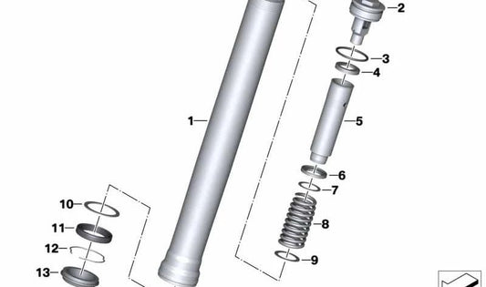 Muelle de presión OEM 31428540900 para BMW Motorrad HP4 (K42) 2012-2014. Original BMW Motorrad.