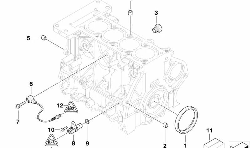 Junta tórica (O-Ring) OEM 12147514983 para MINI R50, R52, R53, One, Cooper, Cooper S (2000-2006). Recambio original MINI.