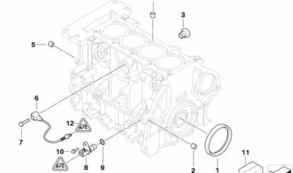 Tornillo con collar M8x1,25x33 OEM 07131500914 para MINI R50, R52 Cabrio, R53 Cooper, One, Cooper S... y más. Original MINI