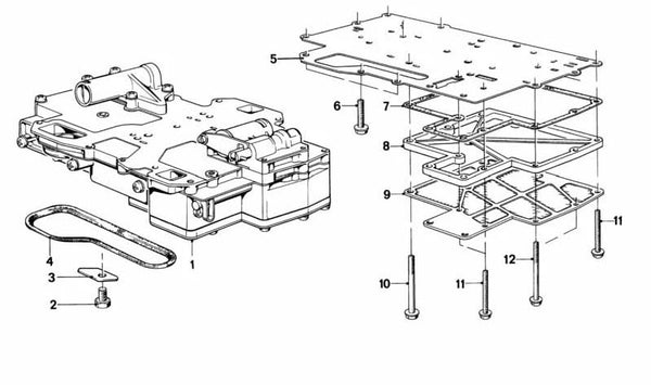 Junta sin amianto OEM 24341205974 para BMW E21, E12, E24. Original BMW.