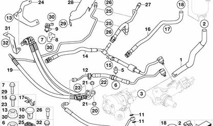 Tubo de expansión OEM 32416781747 para BMW Serie 7 E65 y E66 (735i, 740i, 745i, 750i, 735Li, 740Li, 745Li, 750Li). Compatible con motores N62 y N62T. Original BMW.