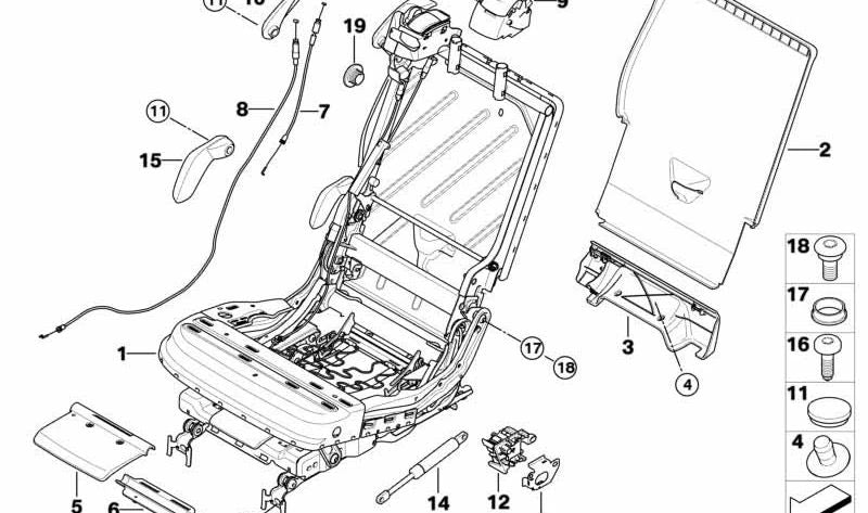 Vite di lente OEM 0714697441 per BMW F07, E70, F15. BMW originale.