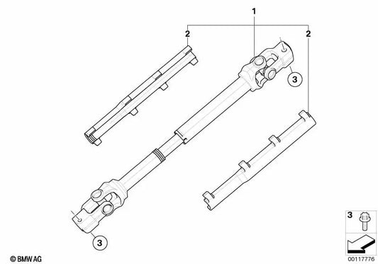 Steering Spindle Protector Repair Kit for BMW Z4 E85, E86 (OEM 32306767056). Original BMW