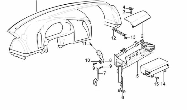 Tapa salpicadero OEM 51458172595 para BMW E36. Original BMW.