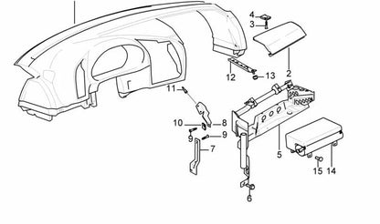 Soporte de pared frontal OEM 51458156656 para BMW Serie 3 E36, 316i, 318i. Original BMW.