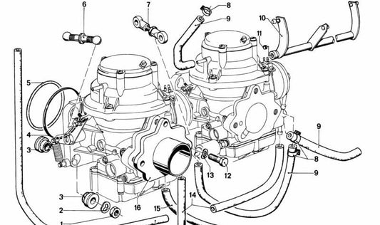 Junta tórica OEM 13111259295 para BMW E12, E21. Original BMW.