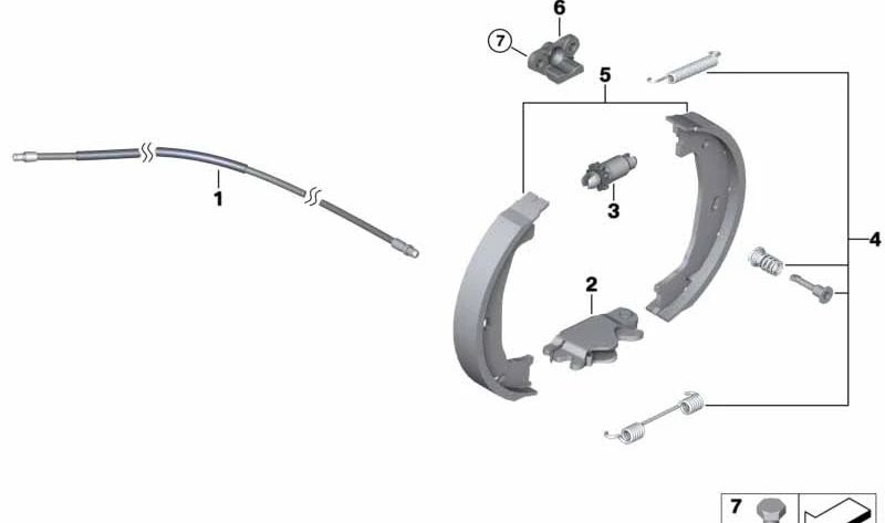 Hand brake cable 34416785397 for BMW Z4 E85, E86. Original BMW.