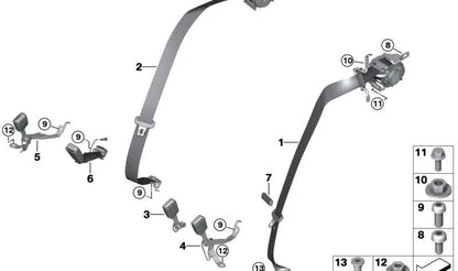 Tuerca hexagonal OEM 51339907339 para BMW F40, F44, F45, F46, F48, F39, I12 y MINI F55, F56, F57, F54, F60. Compatible con varios motores y versiones. Original BMW y MINI.